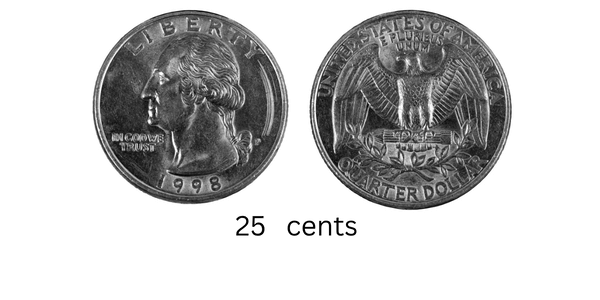 coins penny nickel dime quarter