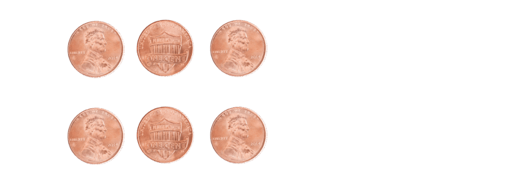 count pennies and nickels