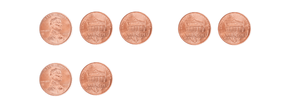 count pennies and nickels