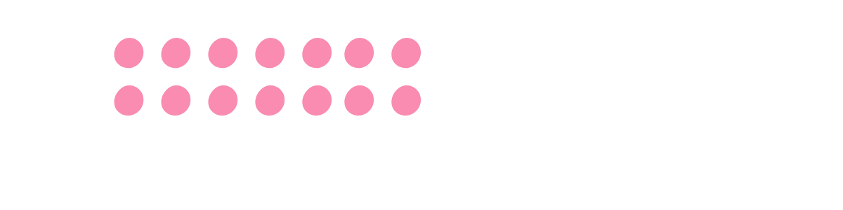 Model showing groups of dots
