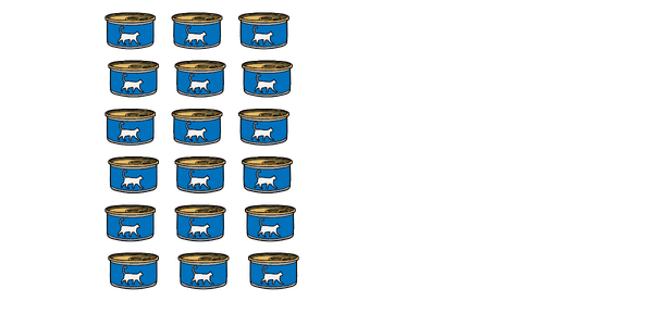 Model showing groups of dots